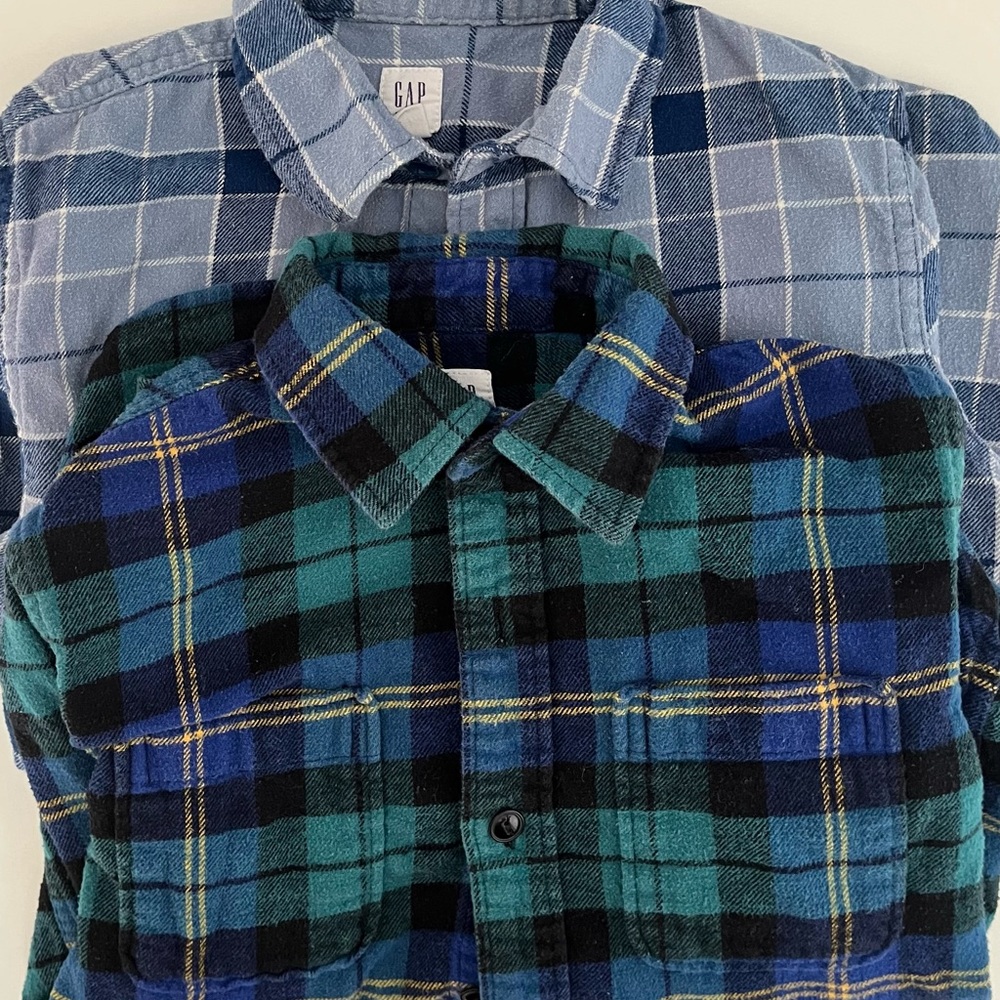 🎉 SALE Gap 2 Plaid Flannel Shirts